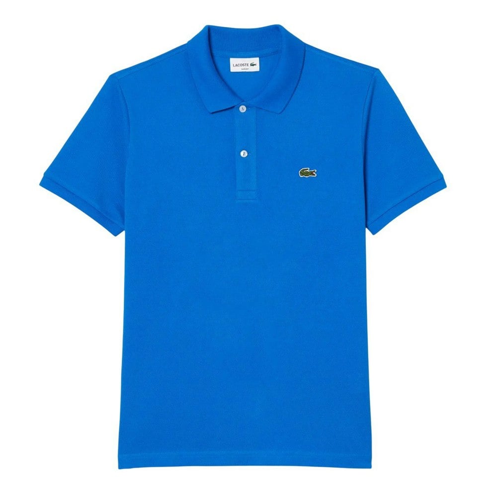 Lacoste Mens L.12.12 Pique Slim Polo Shirt - Blue