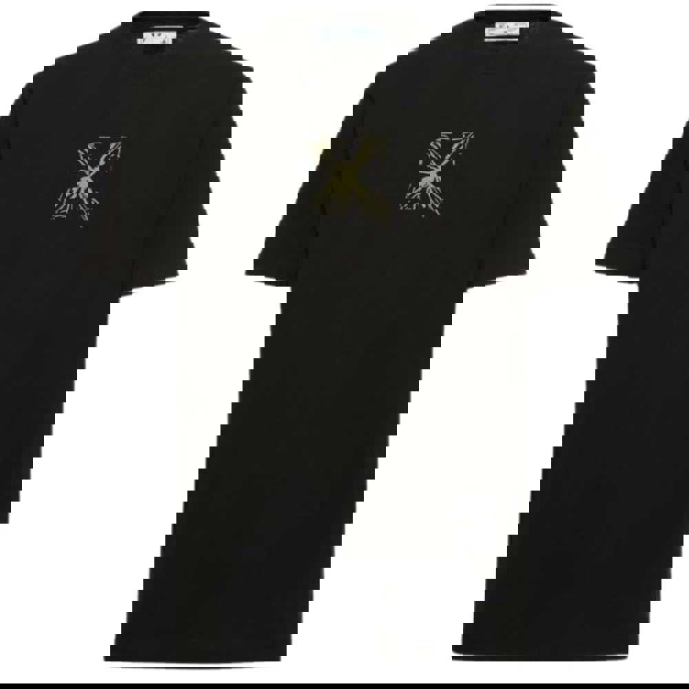 Off-White Splash Arrow Design Black T-Shirt