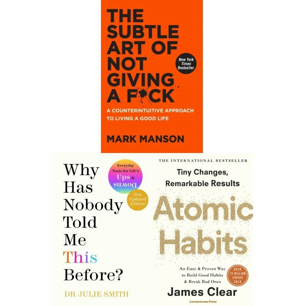 The Subtle Art of Not Giving a F*ck (HARDBACK), Atomic Habits, Why Has Nobody Told Me This Before