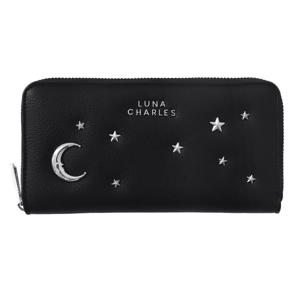 Luna Charles Skye Star Studded Purse - Black & Silver