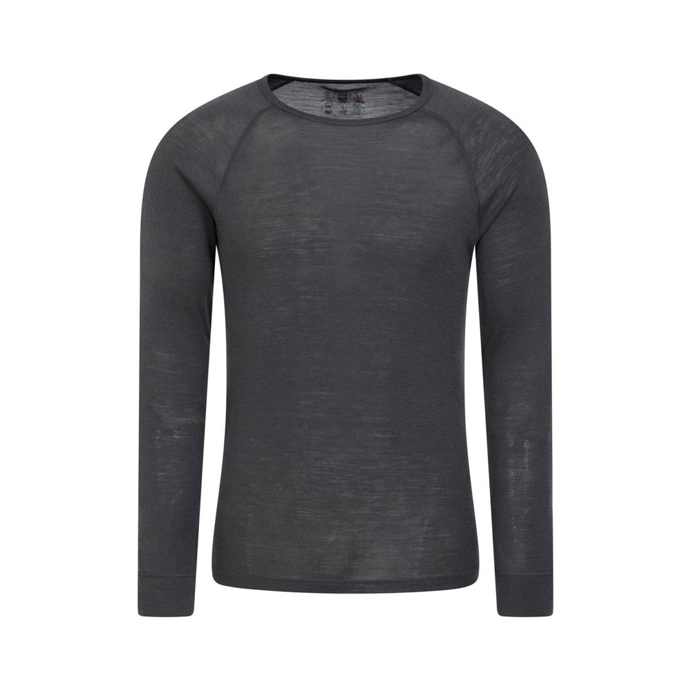 Mountain Warehouse Mens Merino Wool Thermal Top - Grey