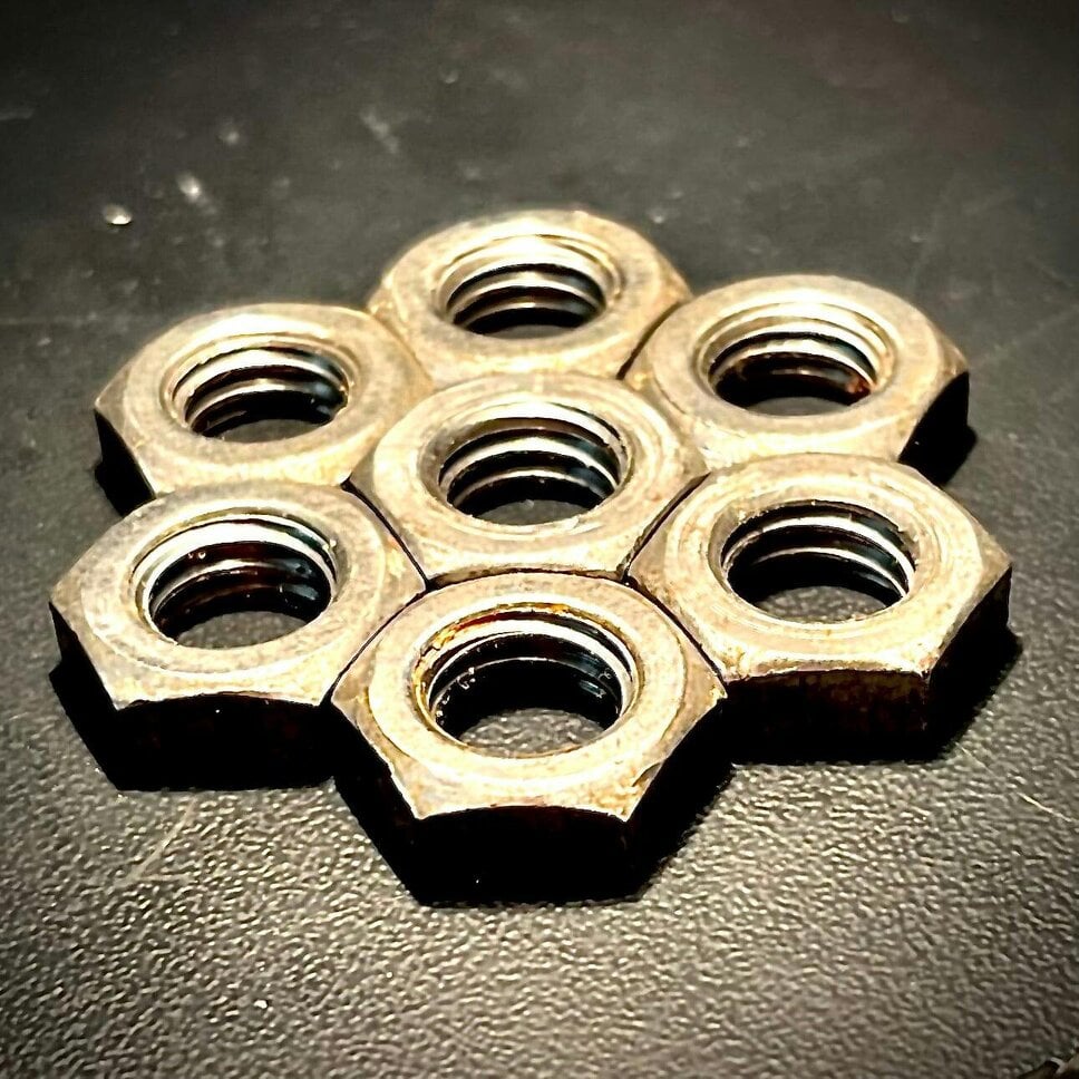Fixaball UNC Lock Half Thin Nut BZP Self Colour Grade 1 Under 1"
