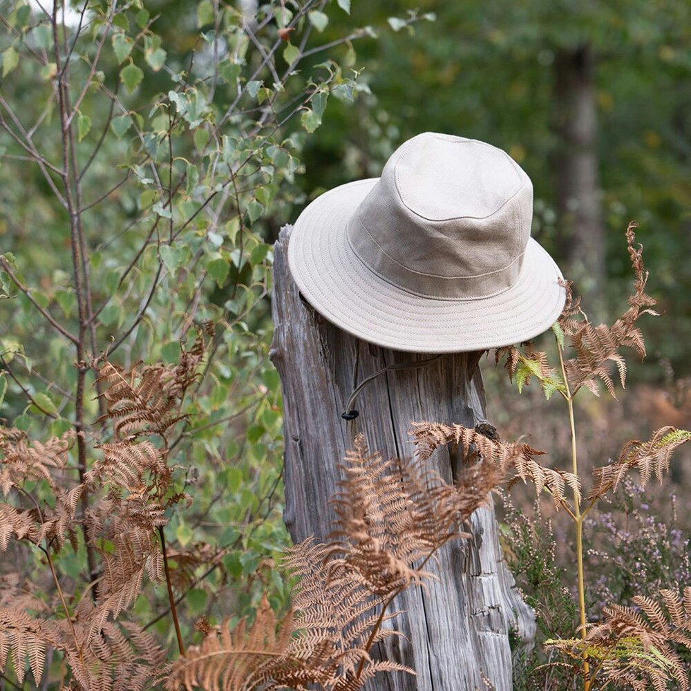 Heather Hats & Accessories Sun Resistant Irish Linen Bucket Hat, Cotton Lining, Outdoor Wear, Wheat