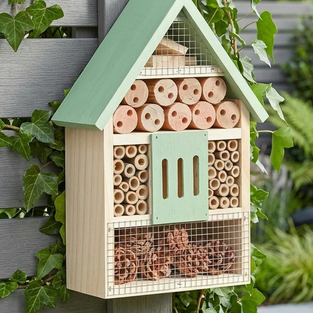 Garden Greatness Wooden Bug & Bee Habitat House