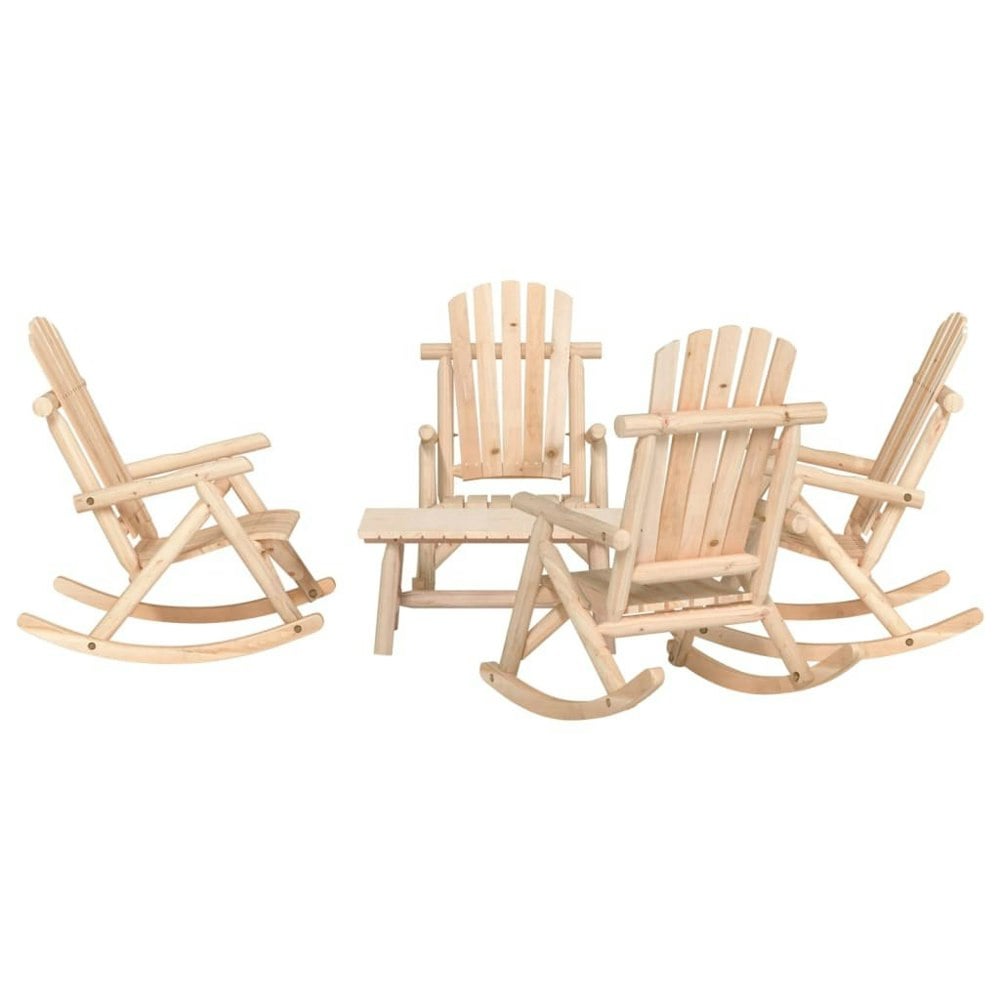 Berkfield 5 Piece Garden Lounge Set Solid Wood Spruce