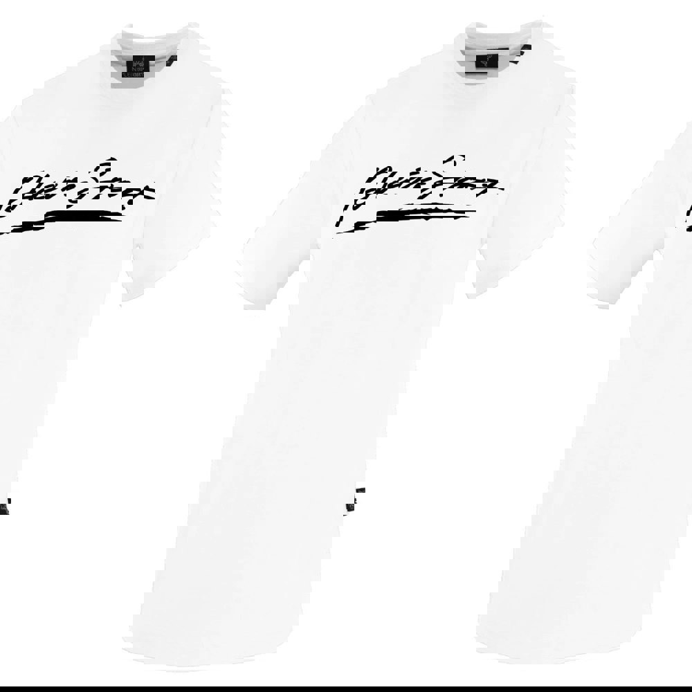 Plein Sport Large Signature Logo White T-Shirt S