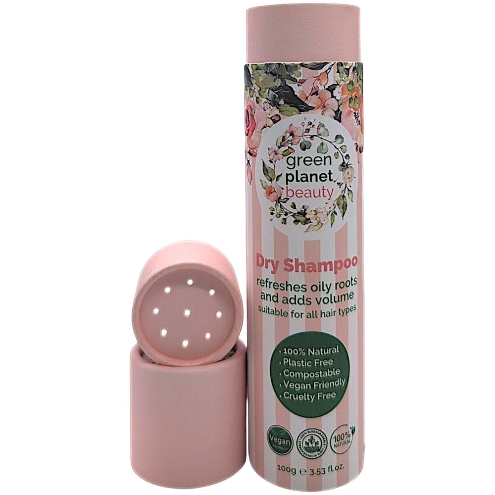 Green Planet Beauty Natural Dry Shampoo Powder, Plastic Free, Talc & Benzene Free