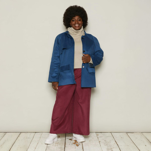 Bo Carter Orri Oversized Corduroy Jacket - Blue