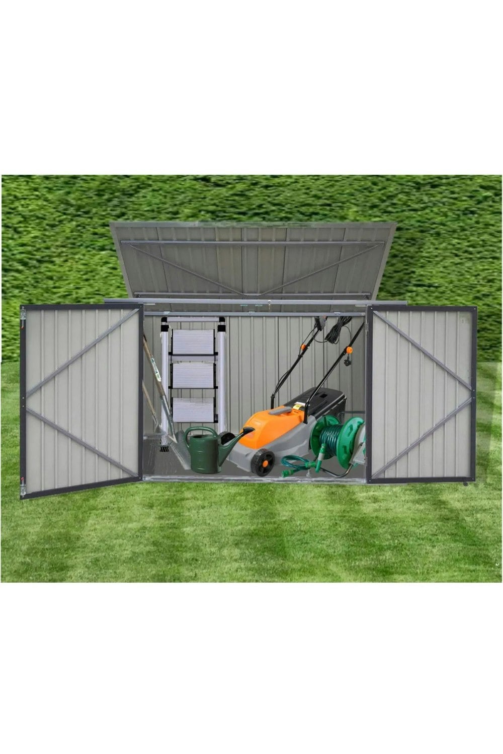 Groundlevel Extra Large Metal Garden Storage Shed | Rackhams