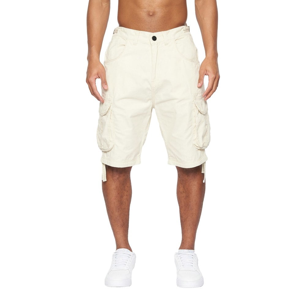 Crosshatch Mens Jamstar Cargo Shorts - Light Stone