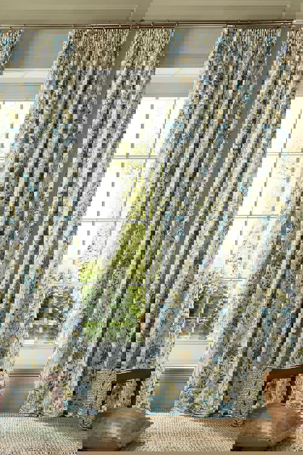 Voyage Maison Hedgerow Floral Pencil Pleat Curtains