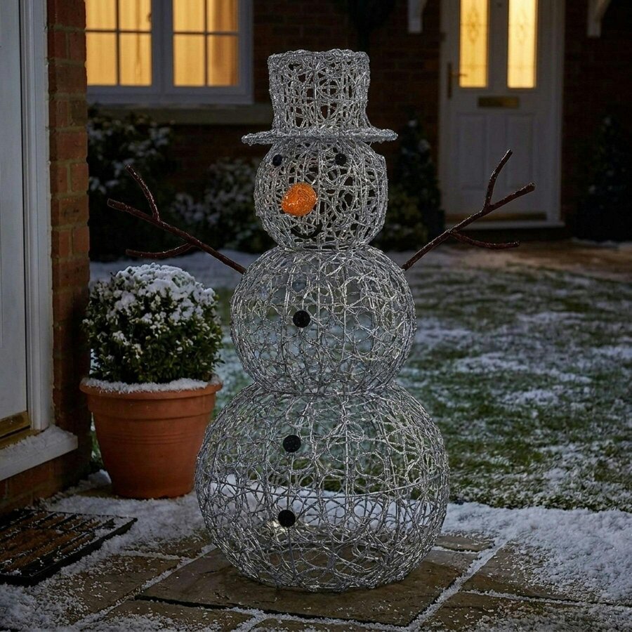 Garden Greatness Twinkling Soft Acrylic Snowman LED Light
