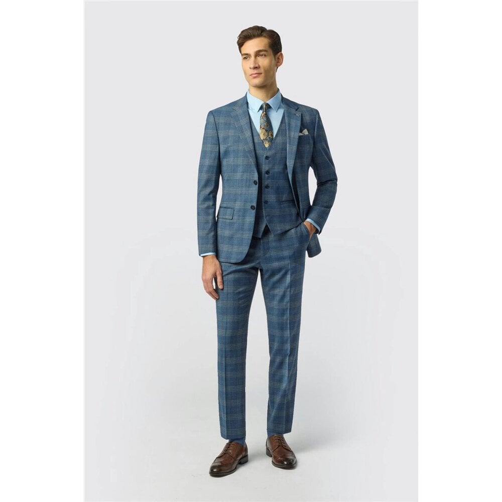 Ted Baker Slim Fit Airforce Sage Check Jacket