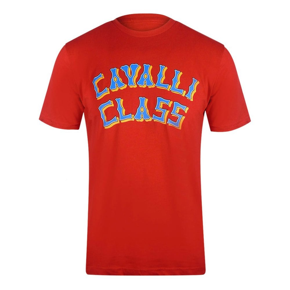 Cavalli Class Txt60X Jd060 02000 Red T-Shirt Mens M