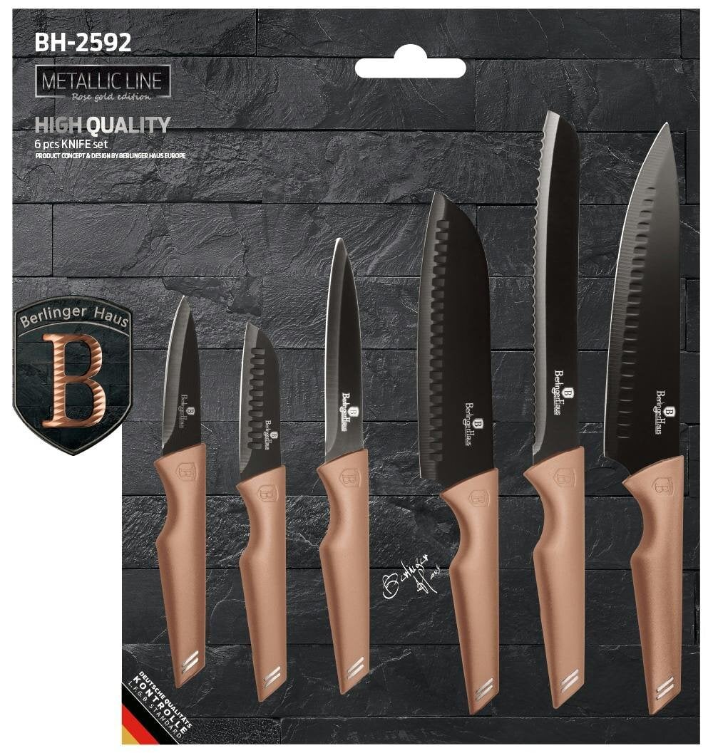Berlinger Haus 6 Piece Knife Set Rose Gold BH2592