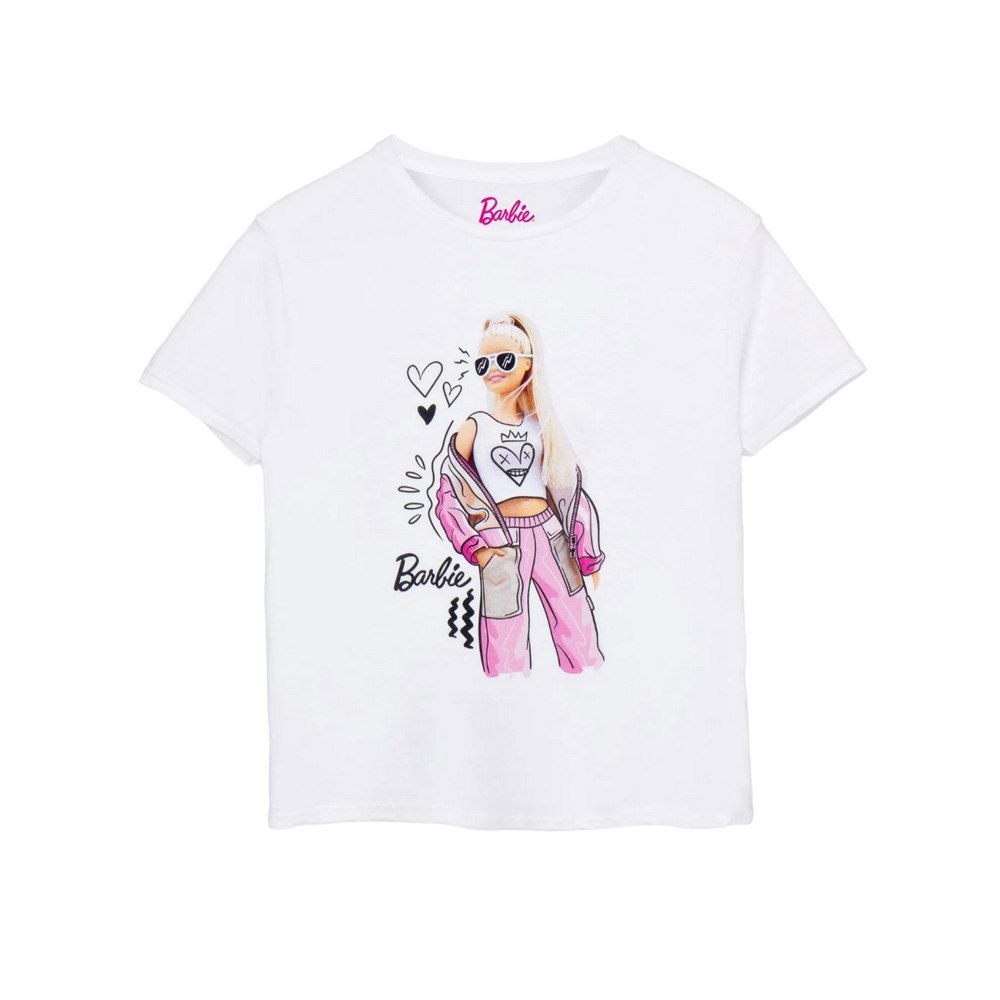 Barbie Girls Doodle Barbie Pose T-Shirt - White