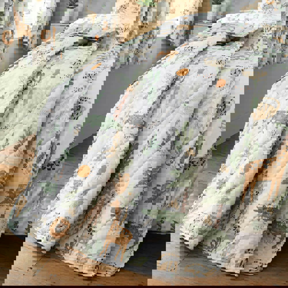 Jungle Safari Quilted Throw - Happy Linen Company