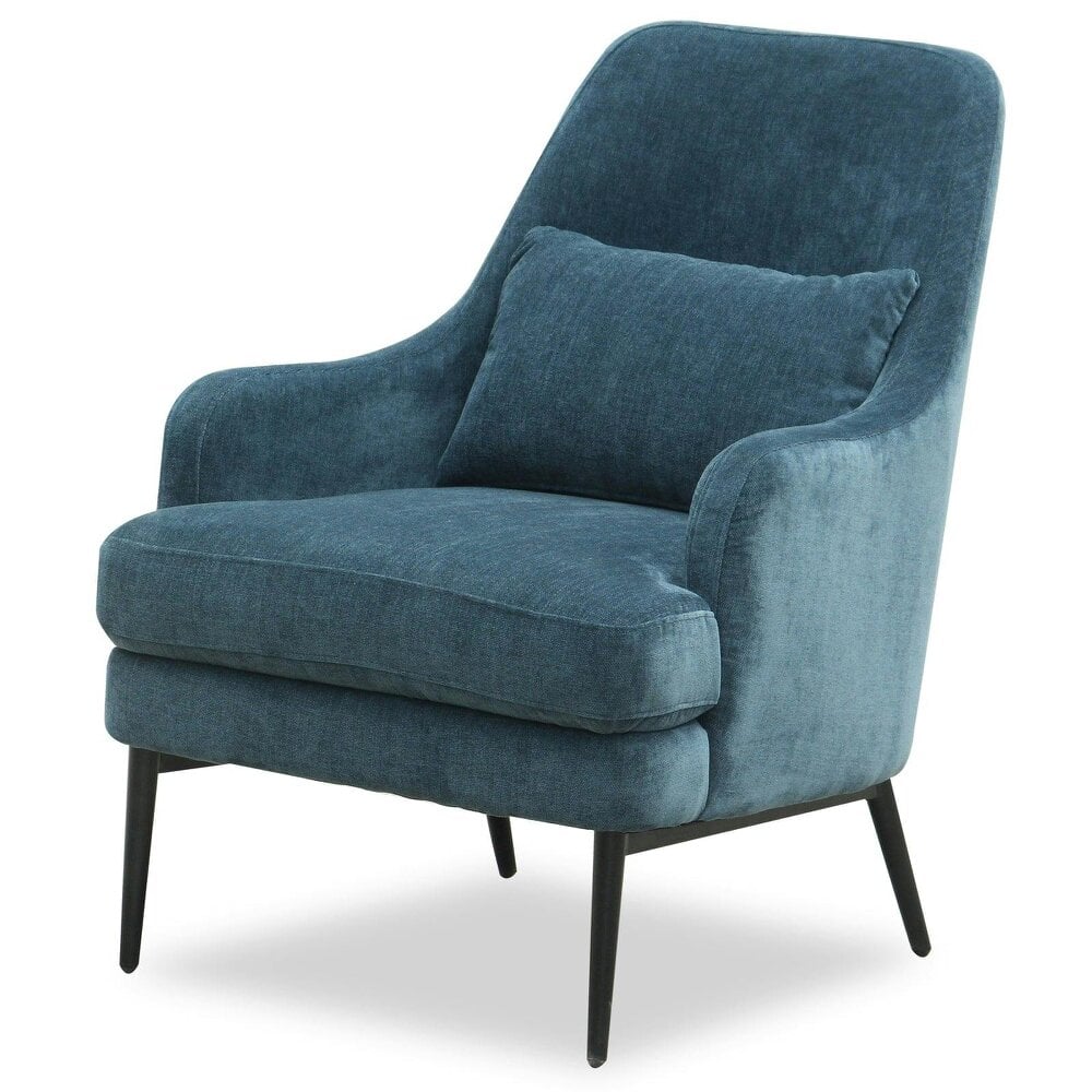 Wyld Haus Camden Wingback Blue Upholstered Accent Armchair