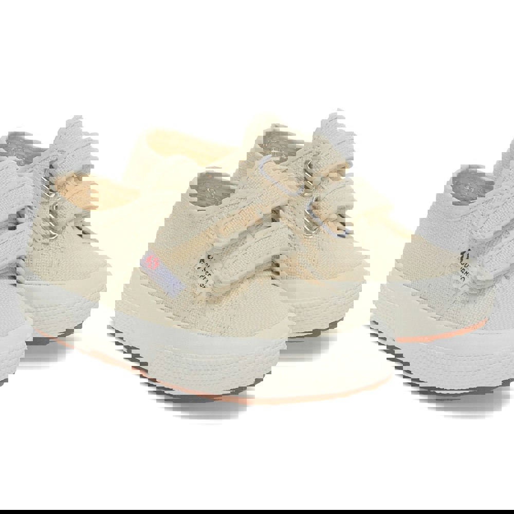 Superga Childrens 2750 Jstrap Trainers - Light Beige Eggshell/Avorio