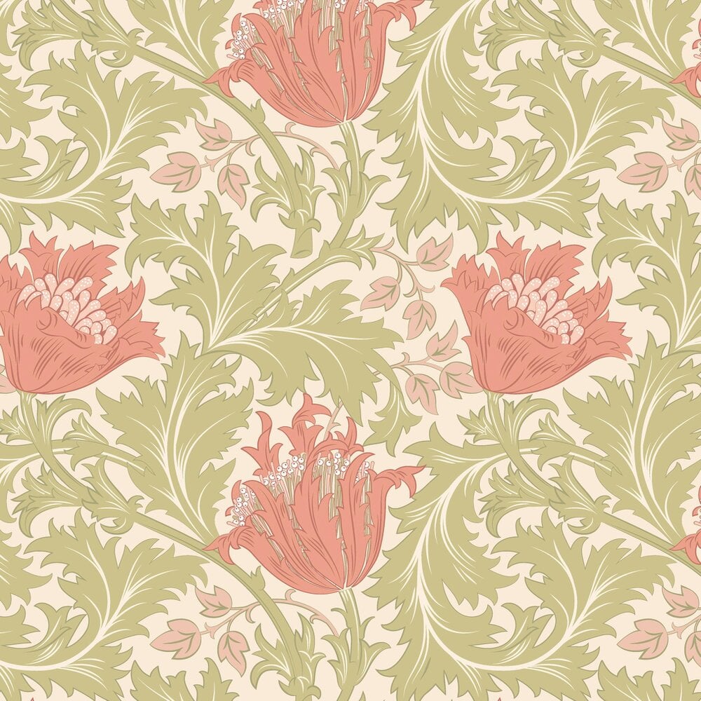 Hoopla Walls Tulip Trail - Coral 10m Wallpaper