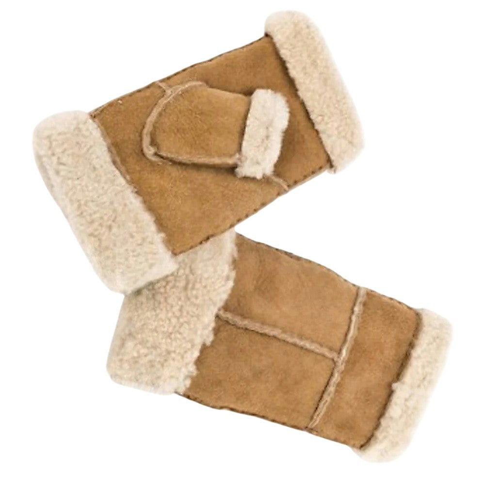 Eastern Counties Leather Womens/Ladies Glitten Sheepskin Mittens - Tan