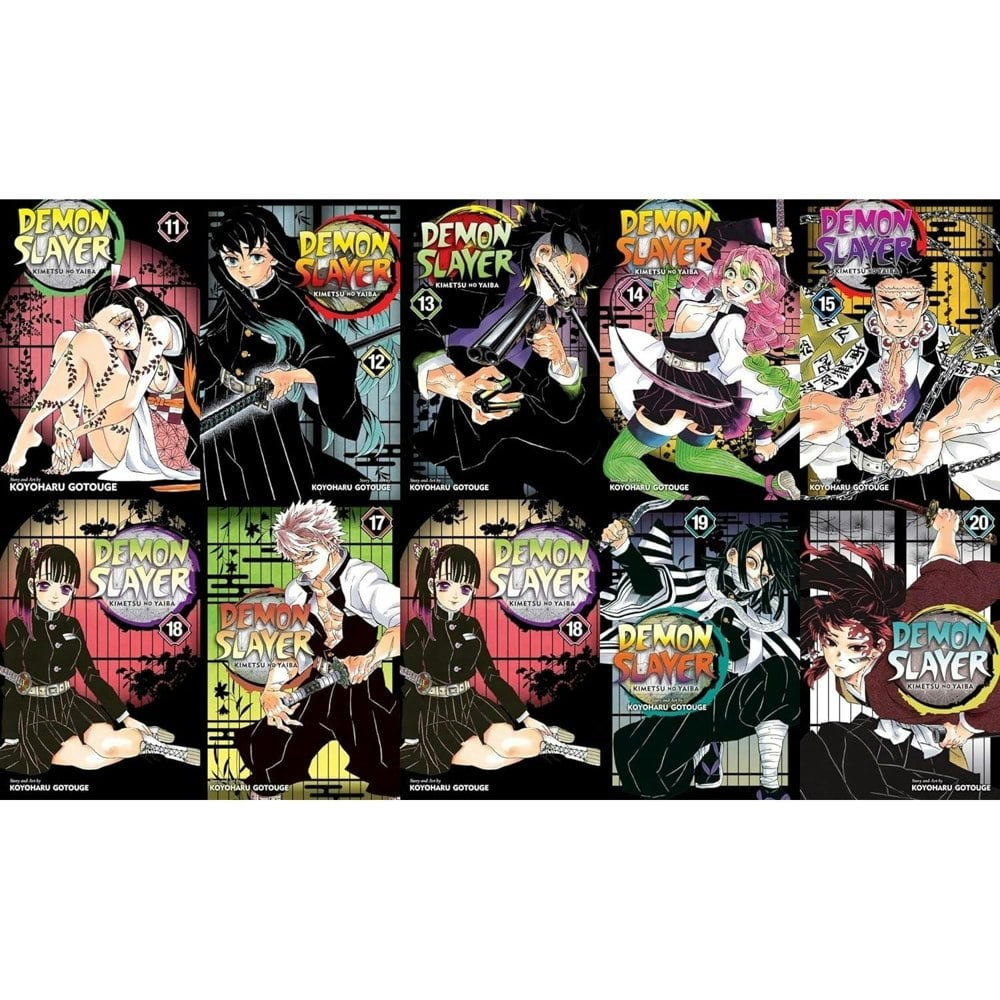 VIZ Media Demon Slayer Kimetsu no Yaiba Series 11-20 Collection 10 Books Set by Koyoharu Gotouge