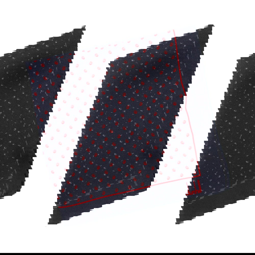 Dunhill mulberry silk pocket square Luxurious silk with a hexbolt pattern