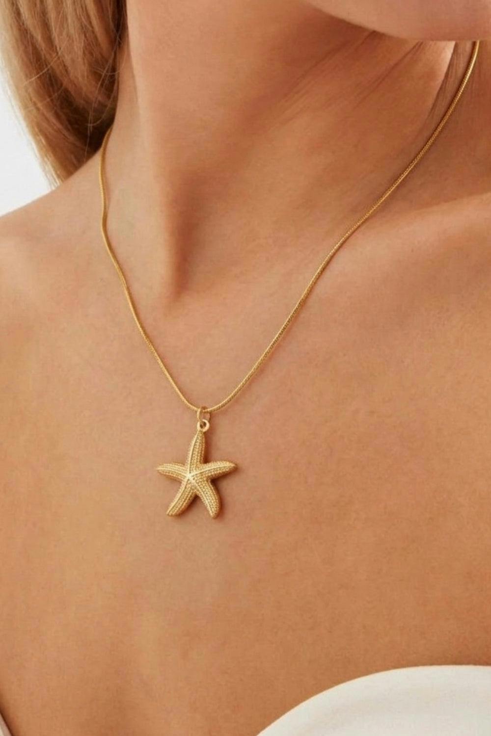 Serla Gold Plated Starfish Necklace