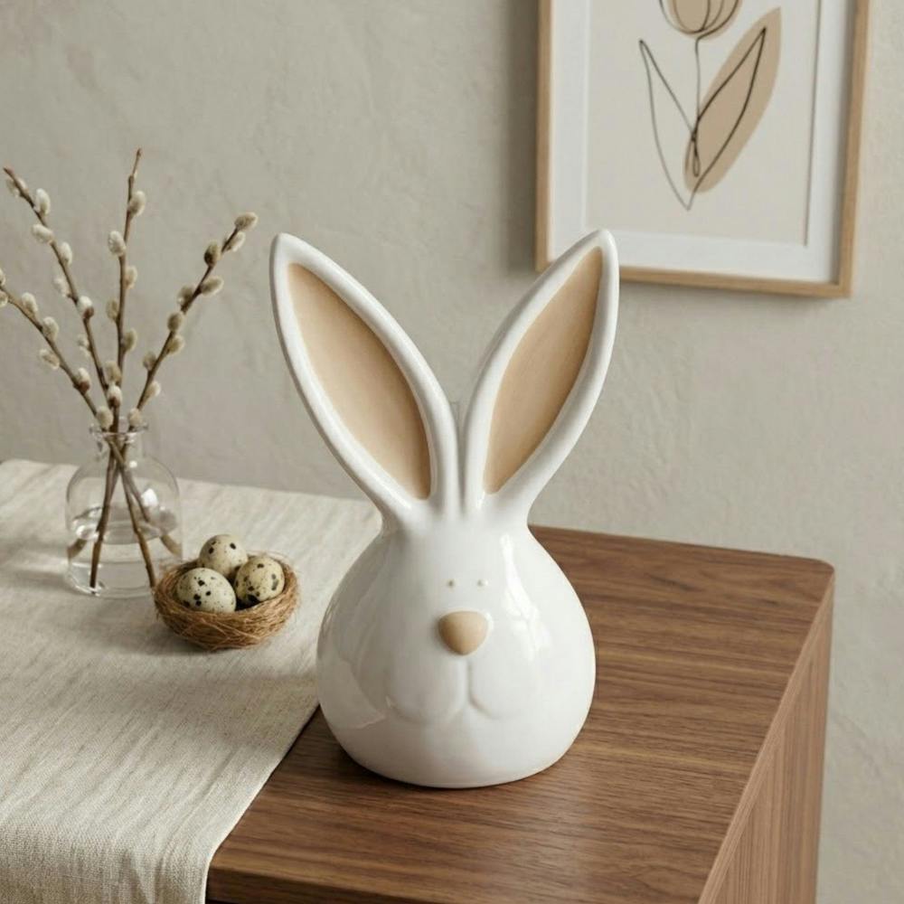 Garden Greatness Springtime Large Bunny Head Ornament