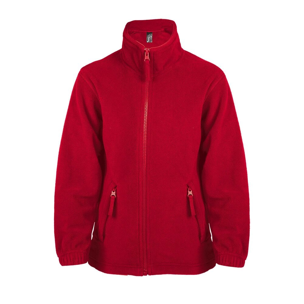 SOLS Childrens/Kids North Zip-Up Fleece Jacket - Red - Red - 100% Polyester