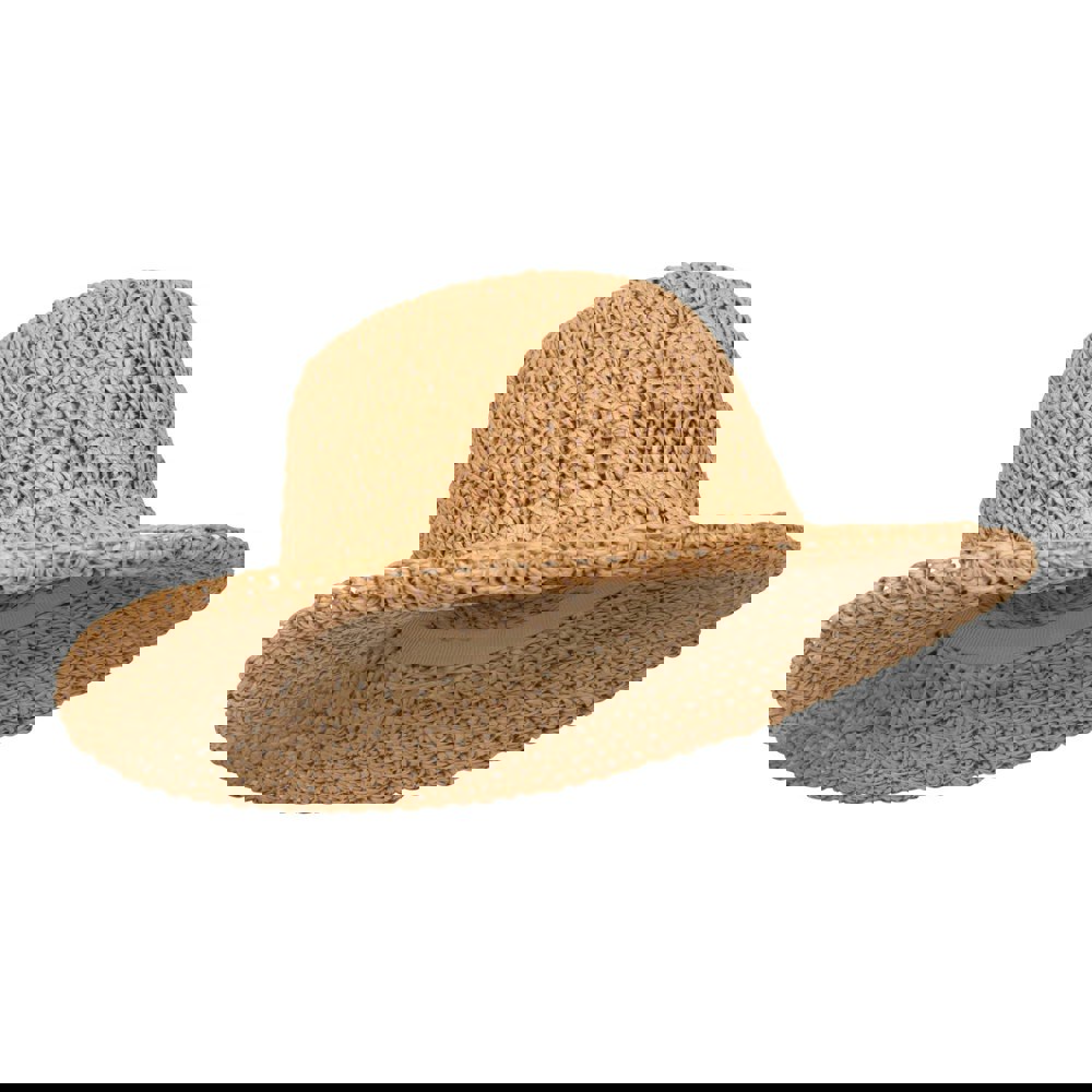 Mountain Warehouse Women's Straw Packable Sun Hat - Dark Beige
