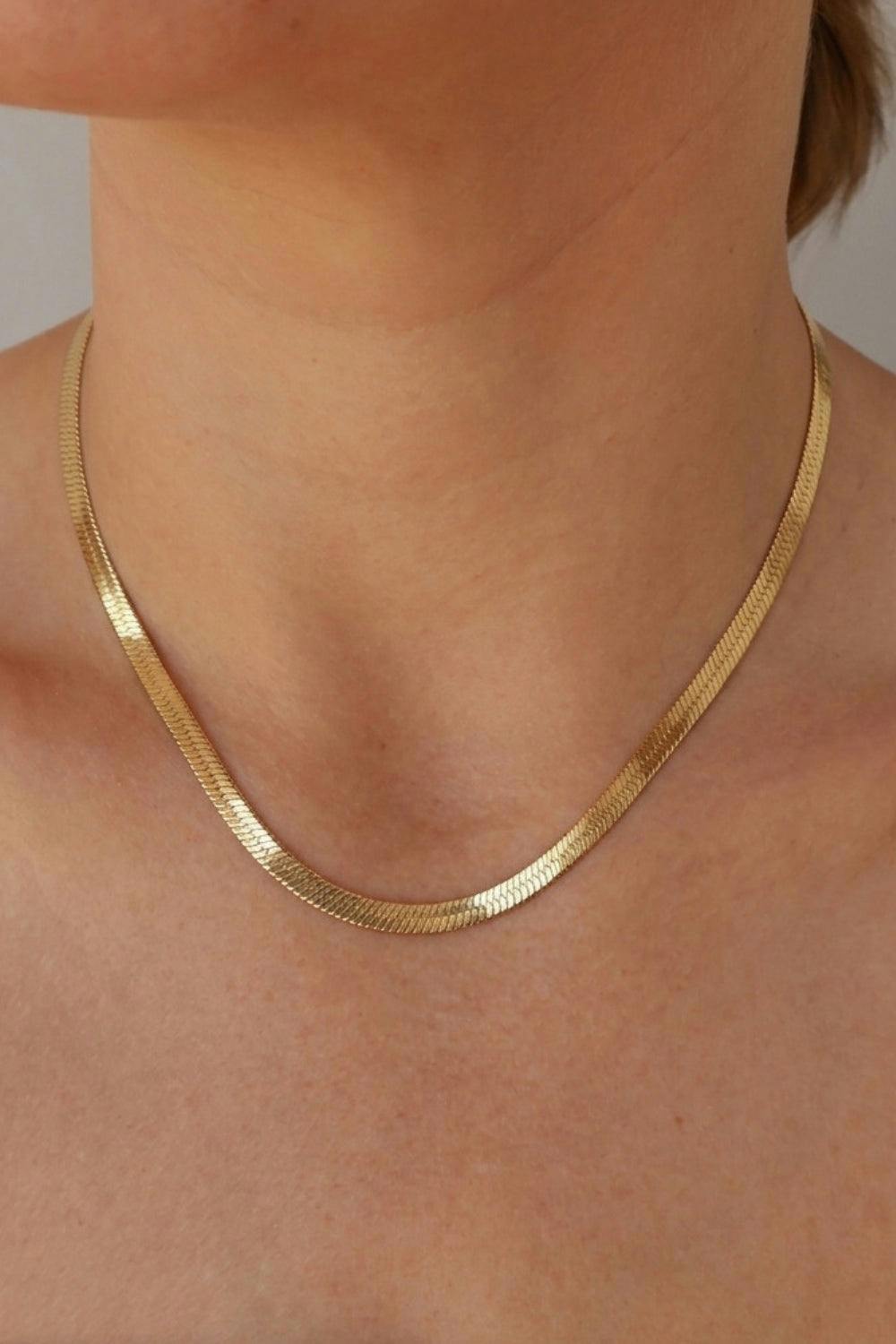 Serla 18K Gold Plated Textured Necklace