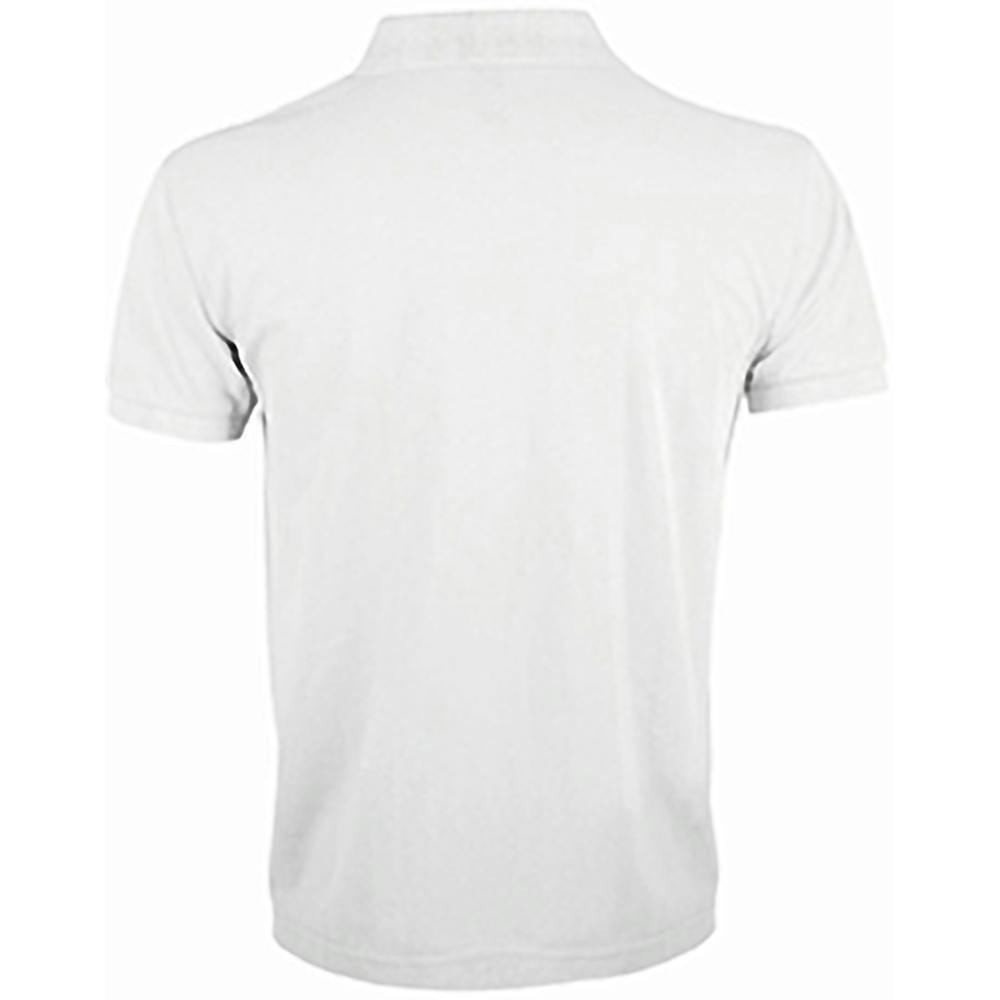 SOLs Mens Prime Pique Plain Short Sleeve Polo Shirt - White