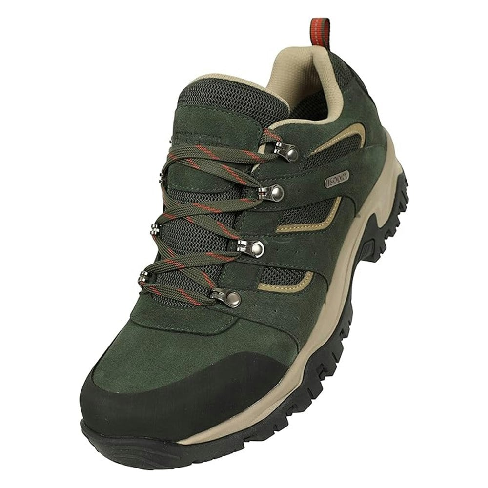 Mountain Warehouse Mens Voyage Suede Waterproof Walking Shoes - Khaki