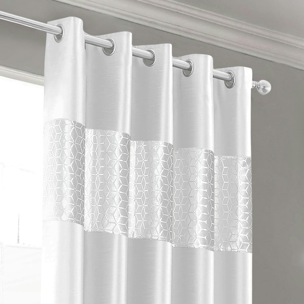 Intimates Vera Faux Silk Crushed Velvet Ready Made Eyelet Curtains - 168cm x 183cm