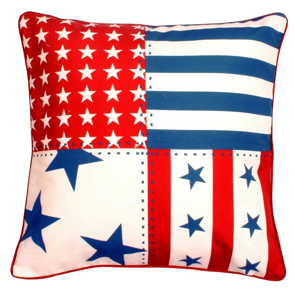 Velosso Stars & Stripes Printed Cushion - 43cm x 43cm