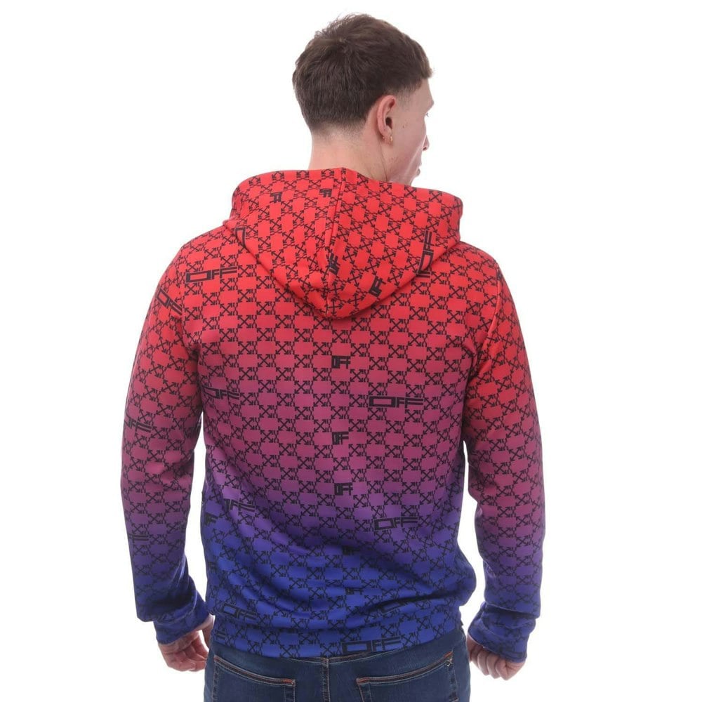 Off White Mens ATHL Monogram Hoodie - Red
