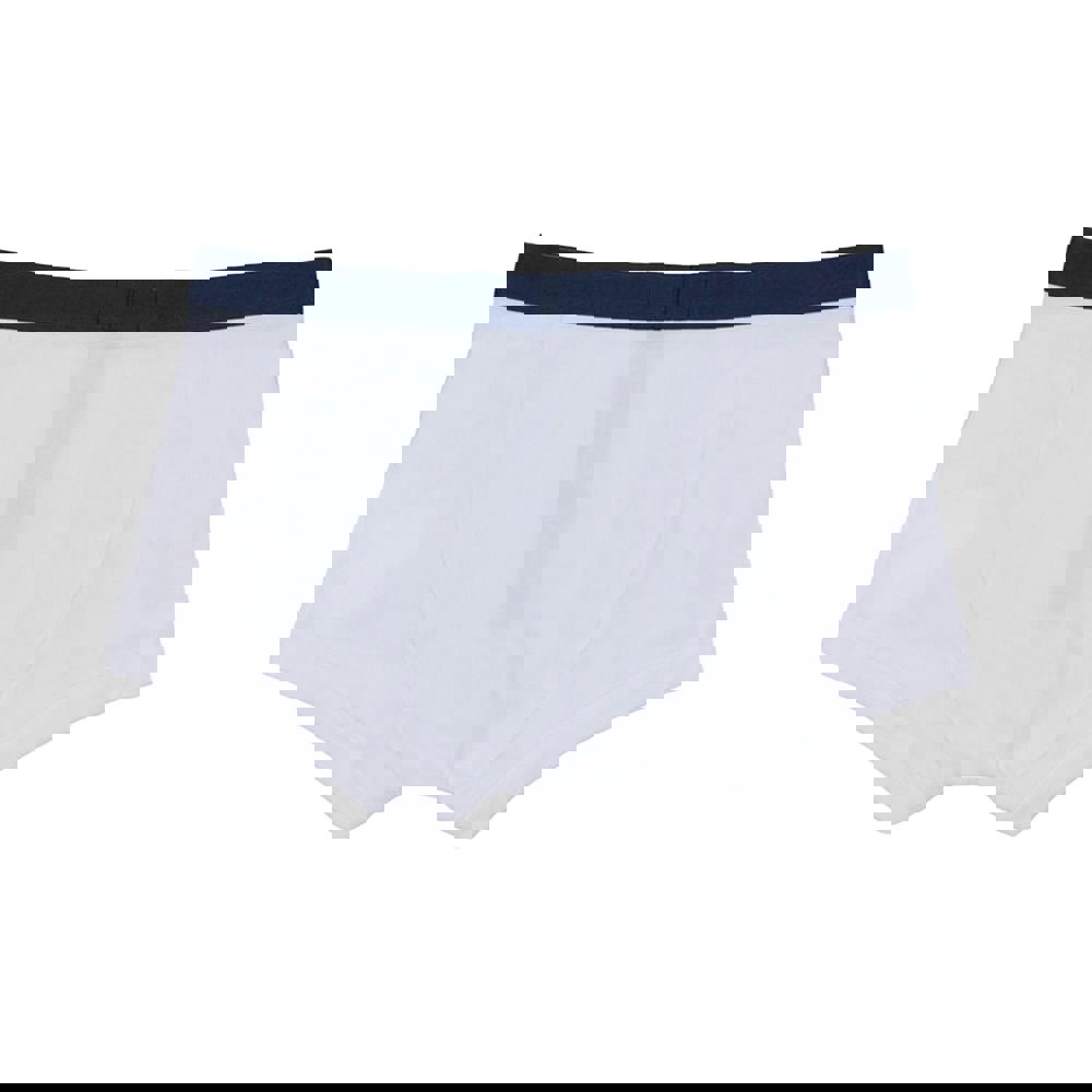 Emporio Armani Mens Cotton Ribbed Boxer Shorts (Pack of 2) - Navy/White