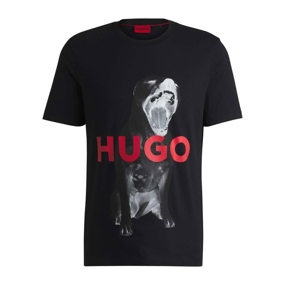 Hugo Mens Dayaking Dog T-Shirt - Black