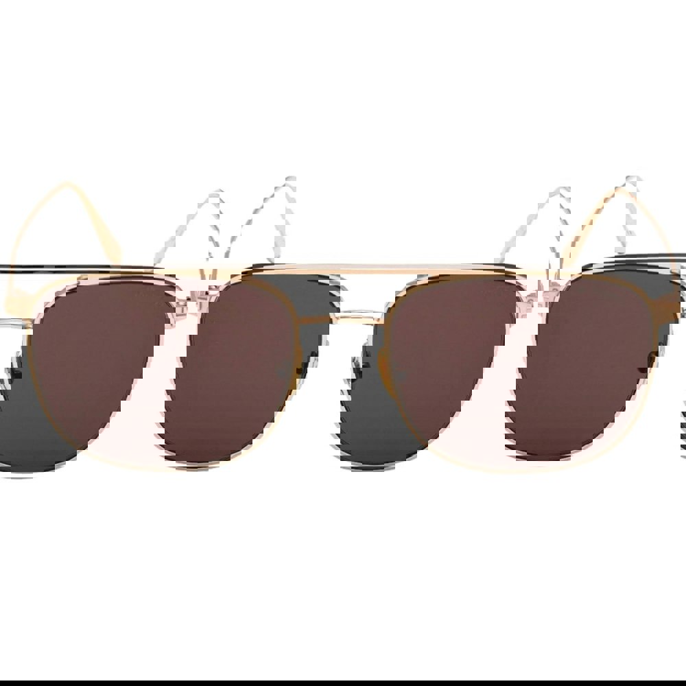 Tom Ford Jake Brown Lens Shiny Rose Gold Sunglasses One Size