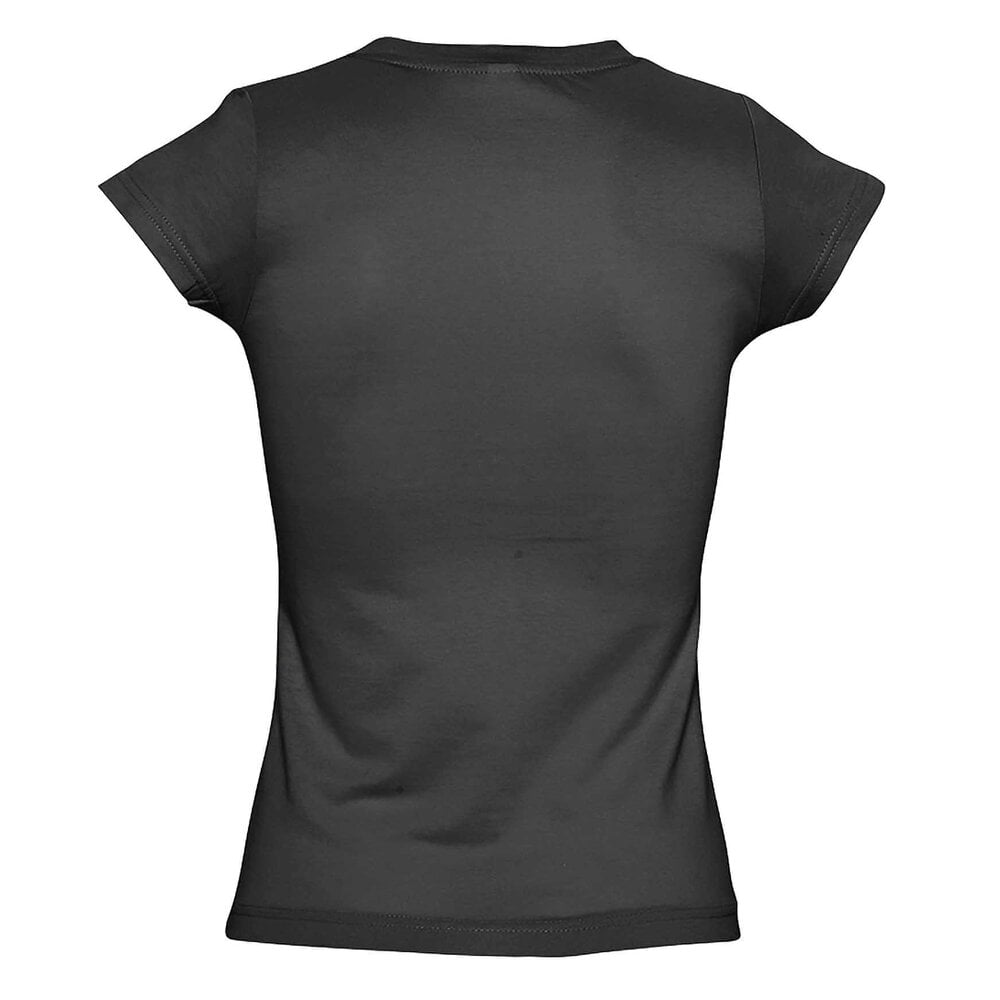 SOLs Womens/Ladies Moon V Neck Short Sleeve T-Shirt - Dark Grey
