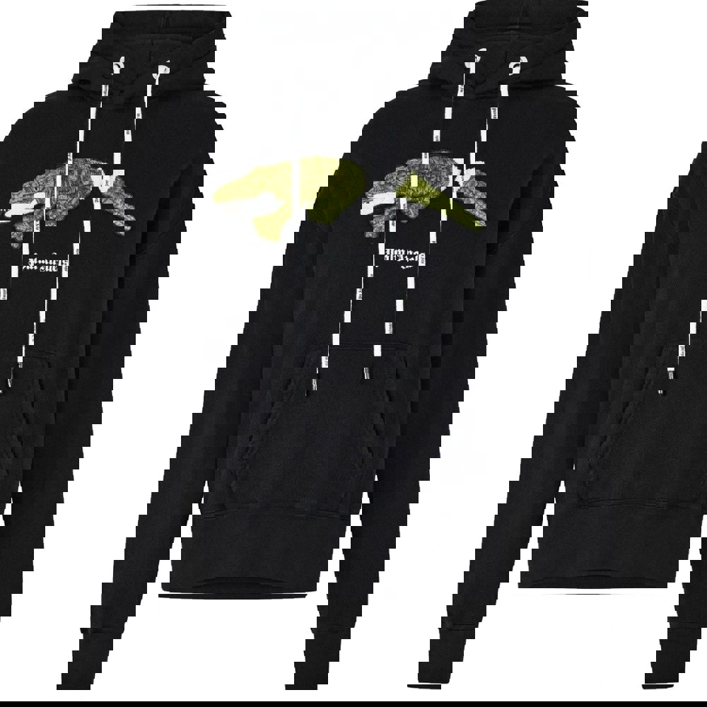 Palm Angels Croc Design Black Hoodie S