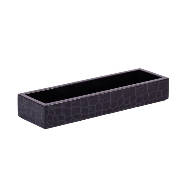 Chelsea Pen Tray - Luxury Croc Noir