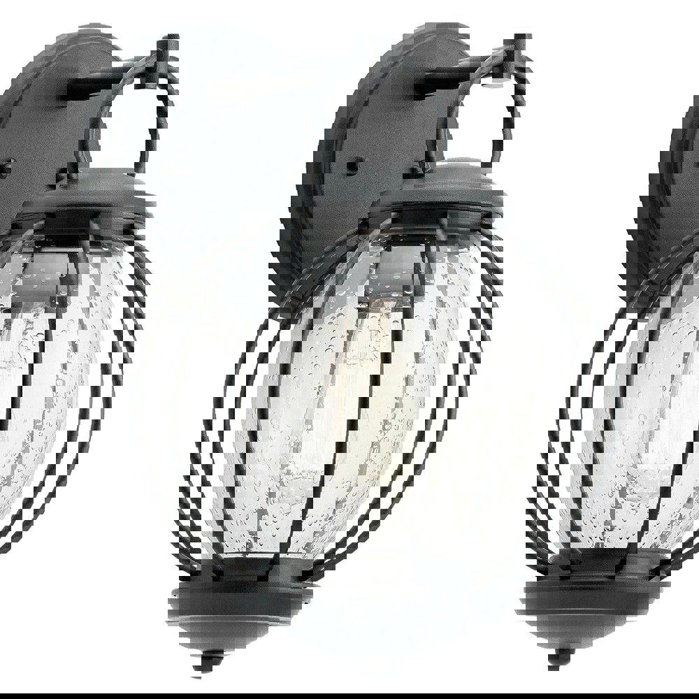 Outdoor IP44 Wall Light Textured Black LED E27 60W d01844 Loops
