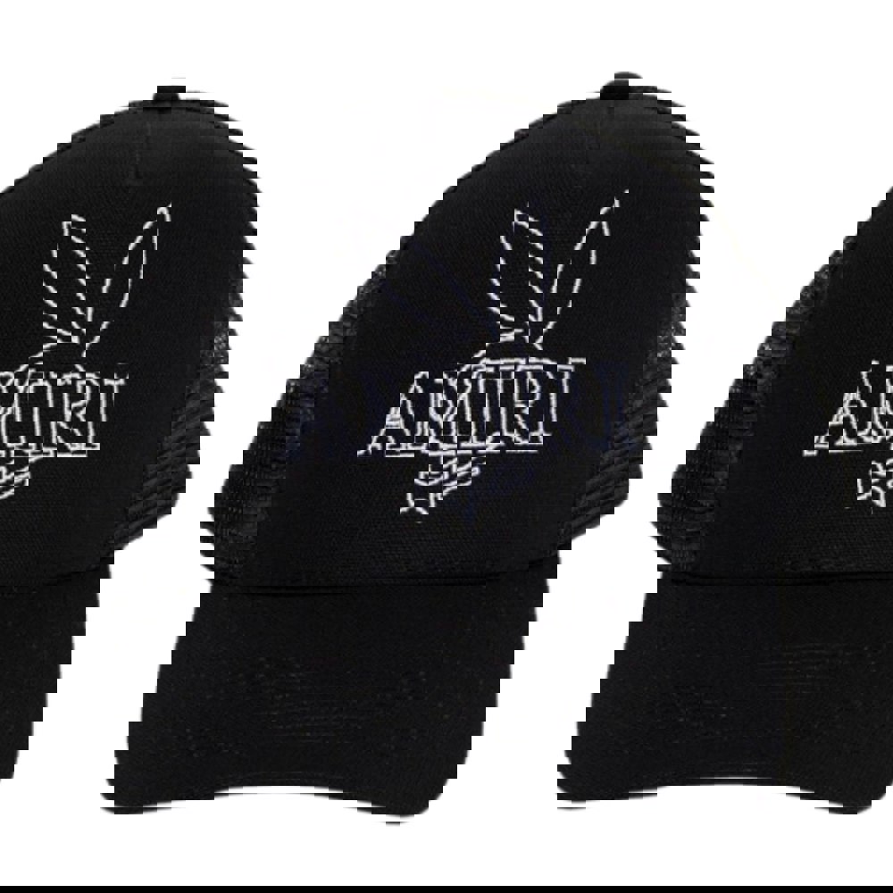 Amiri Playboy Bunny Logo Black Hat