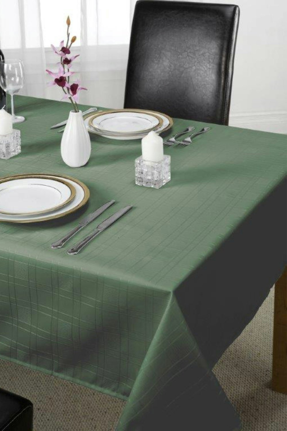 Emma Barclay Chequers Tablecloths - Dark Green