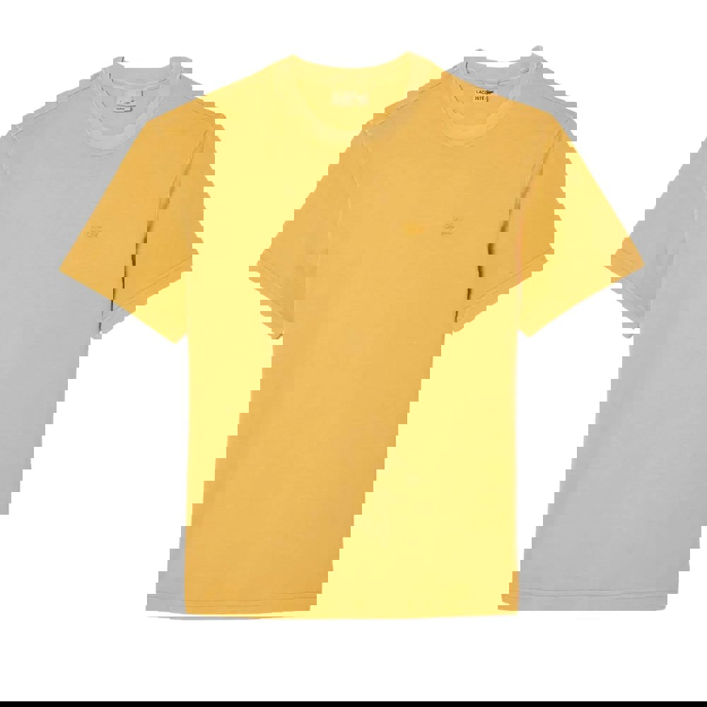 Lacoste Mens Natural Dyed T-Shirt - Orange