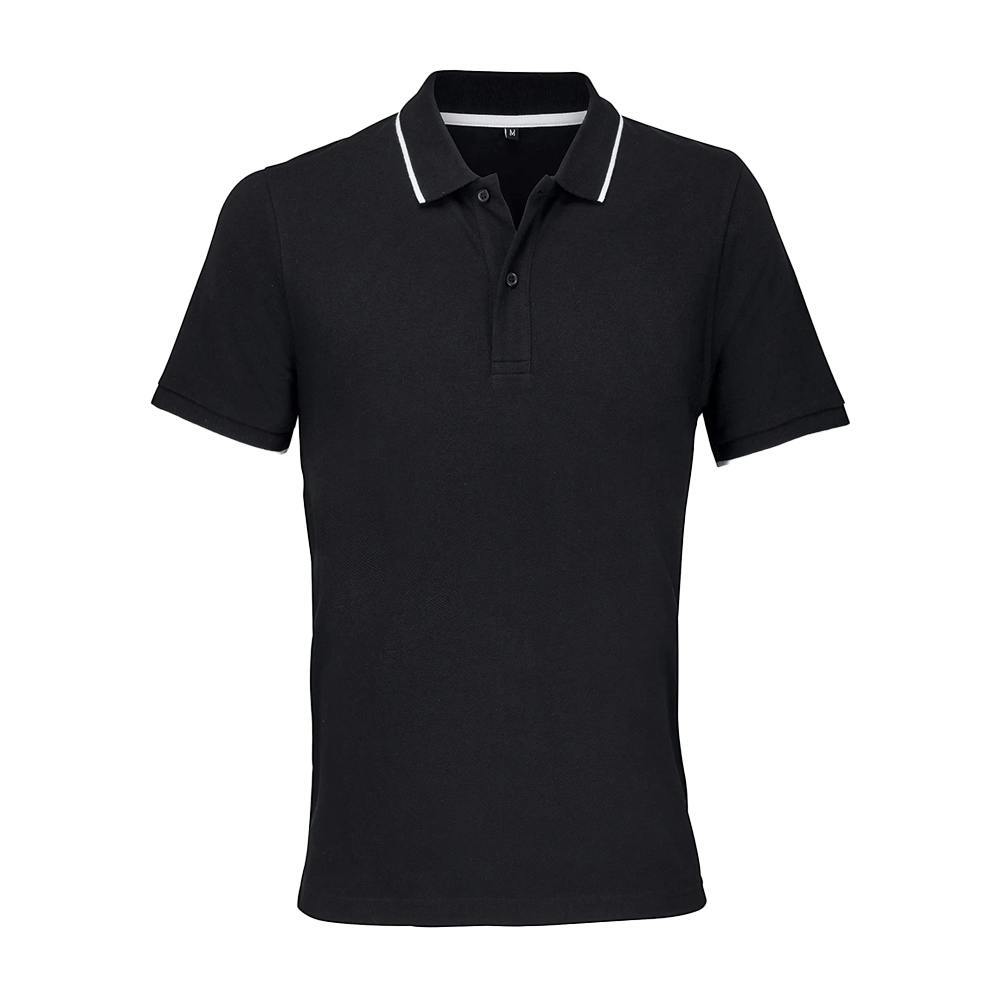 SOLS Unisex Adult Palermo Polo Shirt - Black/White - Black/White