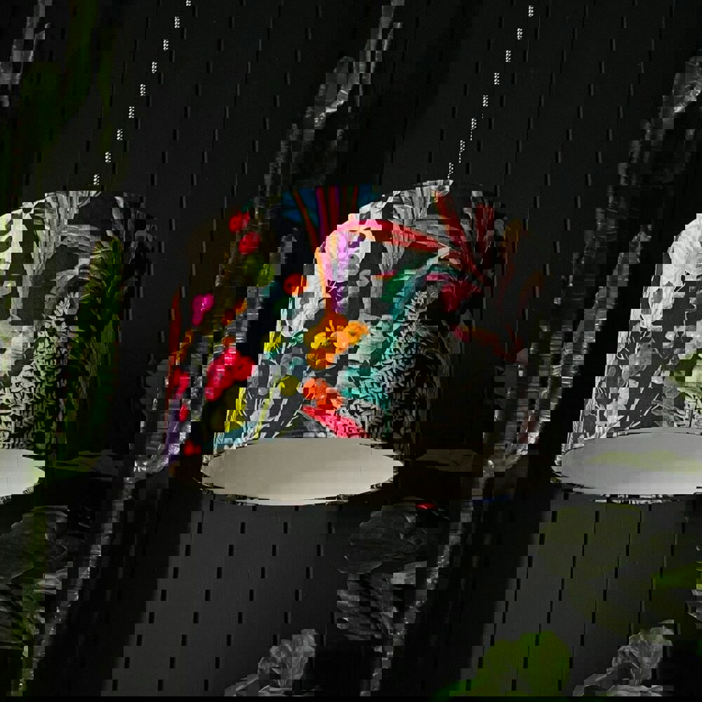 Trippy Tropical Acid Jungle Velvet Lampshade