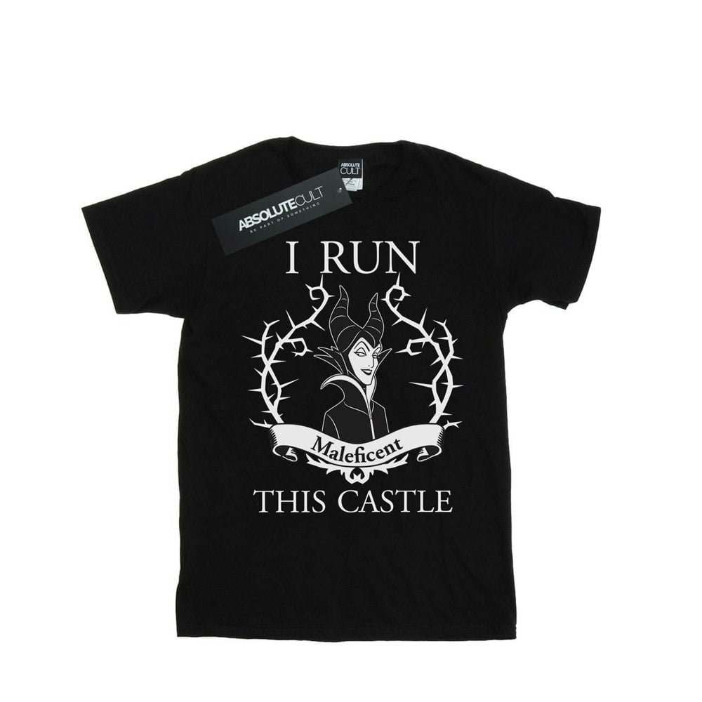 Disney Mens Maleficent I Run This Castle T-Shirt - Black